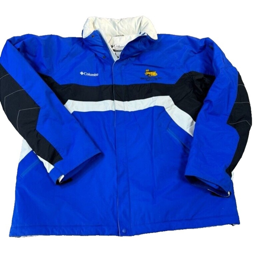 Columbia Jacket Coat XLT Blue Black White Waterproof Mens Winter